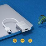 Adaptor video USB-A la HDMI Orico UTH, 13,5cm, Full HD, Lungime 15cm, Silver 5 - lerato.ro