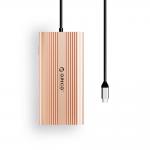 Adaptor Hub 12-in-1 Orico XDR, USB-C la 1x USB-C PD 100W, 3x USB-A 3.1, 1x USB-A 2.0 480Mbps, 1x USB-C 3.1 5Gbps, 1x HDMI 4K / 30Hz, 1x VGA, 1x SD, 1x microSD, 1x RJ45 1Gbps, 1x Jack 3.5mm, Rose Gold 3 - lerato.ro