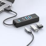 Adaptor Hub 3-in-1 Orico PWC2U-U3, USB-A la 2x USB-A 3.0 / 5 Gb/s, 1x USB-C 3.0 / 5 Gb/s, Lungime cablu 0.15m, Negru 3 - lerato.ro
