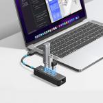 Adaptor Hub 4-in-1 Orico PW3UR25-U3, USB-A la 3x USB-A 3.0 / 5 Gb/s, 1x RJ45 / 2500Mbps, Lungime cablu 1.8m, Negru 5 - lerato.ro