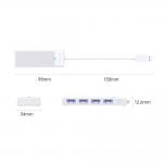 Adaptor Hub 4-in-1 Orico PAPW4A-U3, USB-A la 4x USB-A 3.0, 5 Gb/s, Lungime cablu 1.8m, Alb 3 - lerato.ro