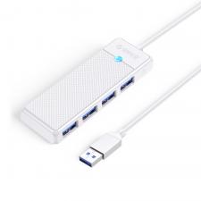 Adaptor Hub 4-in-1 Orico PAPW4A-U3, USB-A la 4x USB-A 3.0, 5 Gb/s, Lungime cablu 0.15m, Alb