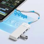 Adaptor Hub 4-in-1 Orico PAPW4A-C3, USB-C la 4x USB-A 3.0, 5 Gb/s, Lungime cablu 1.8m, Alb 4 - lerato.ro