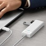 Adaptor Hub 4-in-1 Orico PAPW4A-C3, USB-C la 4x USB-A 3.0, 5 Gb/s, Lungime cablu 0.5m, Alb 6 - lerato.ro
