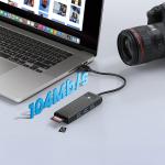 Adaptor Hub 4-in-1 Orico PAPW3AT-U3, USB-A la 3x USB-A 3.0, 1x MicroSD/SD, 5Gbps, Lungime cablu 1m, Negru 5 - lerato.ro