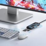 Adaptor Hub 4-in-1 Orico PAPW3AT-U3, USB-A la 3x USB-A 3.0, 1x MicroSD/SD, 5Gbps, Lungime cablu 1m, Negru 7 - lerato.ro