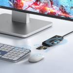 Adaptor Hub 4-in-1 Orico PAPW3AT-C3, USB-C la 3x USB-A 3.0, 1x MicroSD/SD, 5Gbps, Lungime cablu 1m, Negru 8 - lerato.ro