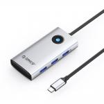 Adaptor Hub 6-in-1 Orico PW11, USB-C la 3x USB-A 3.0 / 5 Gb/s, 1x USB-C PD 100W, 1x HDMI 4K / 30Hz, 1x RJ45 2.5Gb Lungime cablu 0.2m, Silver 2 - lerato.ro