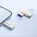 Memorie USB Orico U301, 64GB, USB 3.2 Gen 1, USB-C / USB-A, Silver 5 - lerato.ro