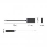 Adaptor card reader Orico CL4D-A3, USB-A la microSD / SD / CF / MS, 5 Gb/s, Lungime cablu 15cm, Black / Silver 5 - lerato.ro