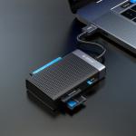 Adaptor card reader Orico CL4D-A3, USB-A la microSD / SD / CF / MS, 5 Gb/s, Lungime cablu 15cm, Black / Silver 9 - lerato.ro