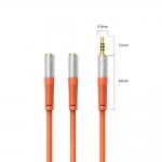 Cablu audio Orico AX2-10, Jack 3.5 mm tata la 2x Jack 3.5 mm mama, 1m, Portocaliu 3 - lerato.ro