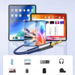 Cablu audio Orico AXRF, Jack 3.5 mm tata la 2x RCA mama, 2m, Albastru 7 - lerato.ro
