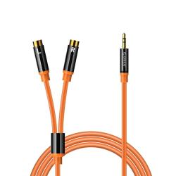 Cablu audio Orico AXRF, Jack 3.5 mm tata la 2x RCA mama, 3m, Portocaliu