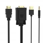 Adaptor video / audio Orico XD-VATH, VGA tata si jack 3.5 tata la HDMI tata, Full HD / 60Hz, 5m, Negru 3 - lerato.ro