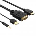 Adaptor video / audio Orico XD-VATH, VGA tata si jack 3.5 tata la HDMI tata, Full HD / 60Hz, 5m, Negru 4 - lerato.ro