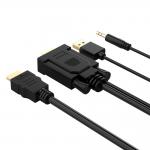 Adaptor video / audio Orico XD-VATH, VGA tata si jack 3.5 tata la HDMI tata, Full HD / 60Hz, 5m, Negru 5 - lerato.ro