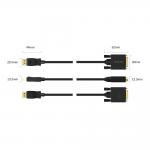 Cablu video Orico XD-DTD, DisplayPort tata la DVI tata, Full HD / 60Hz, 3m, Negru 7 - lerato.ro