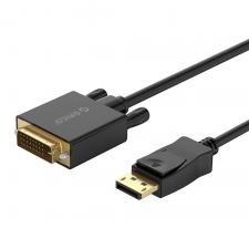 Televizoare si Sisteme Audio, Cablu video Orico XD-DTD, DisplayPort tata la DVI tata, Full HD / 60Hz, 1m, Negru, lerato.ro