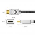 Cablu video HDMI 2.0 Orico H4BY, 4K / 60Hz, 0.5m, Negru 3 - lerato.ro