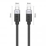 Cablu pentru incarcare si transfer de date Orico CC240, 2x USB-C, 240W, 5A, 480 Mbps, 1.5m, Negru 3 - lerato.ro