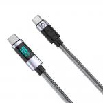 Set 2 cabluri pentru incarcare si transfer de date Orico LDC2C, 2x USB-C, 100W, 5A, 480 Mbps, Afisaj LED, 2m, Negru 4 - lerato.ro