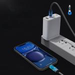 Cablu pentru incarcare si transfer de date Orico LDA2L, USB-A la Lightning, 12W, 2.4A, 480Mbps, Afisaj LED, 0.5m, Black / Silver 7 - lerato.ro