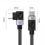 Cablu pentru incarcare si transfer de date Orico C2CW, 2x USB-C, 100W, 5A, 480 Mbps, 0.5m, Negru 4 - lerato.ro