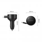 Incarcator auto Orico FC-60-2C, 1x USB-C, 1x USB-A, 60W, Fast Charging, Negru 3 - lerato.ro