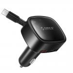 Incarcator auto Orico FC-66-1A2C, 2x USB-C, 1x USB-A, 66W, 3A, Fast Charging, Negru 2 - lerato.ro