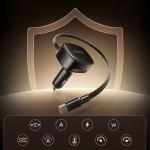 Incarcator auto Orico FC-66-1A2C, 2x USB-C, 1x USB-A, 66W, 3A, Fast Charging, Negru 12 - lerato.ro