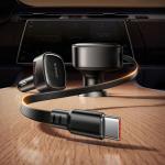 Incarcator auto Orico FC-66-1A2C, 2x USB-C, 1x USB-A, 66W, 3A, Fast Charging, Negru 4 - lerato.ro