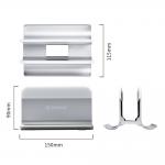 Stand universal laptop Orico NPB2, 150 x 90 x 115 mm, Ajustare automata, Grosima maxima acceptata 40mm, Silver 3 - lerato.ro