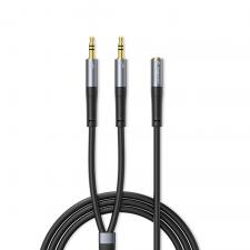 Cablu audio Orico AX1, Splitter 2x Jack 3.5 mm tata la Jack 3.5 mm tata, 0.5m, Negru