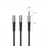 Cablu audio Orico AX2, Splitter Jack 3.5 mm tata la 2x Jack 3.5 mm mama, 1m, Negru 3 - lerato.ro