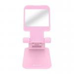 Suport telefon si tablete pliabil Orico MPHJ-PK-BP, reglare 135 grade, cu oglinda, Roz 6 - lerato.ro