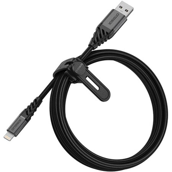 Cablu pentru incarcare si transfer de date Otterbox Premium USB/Lightning 2m Negru
