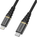 Cablu pentru incarcare si transfer de date Otterbox Premium USB Type-C/Lightning 1m Negru