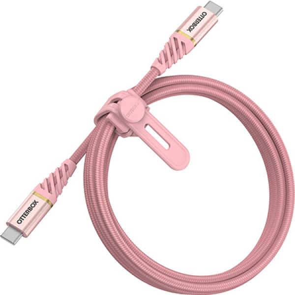 Cablu pentru incarcare si transfer de date Otterbox Premium 2xUSB Type-C 1m Rose Gold 1 - lerato.ro