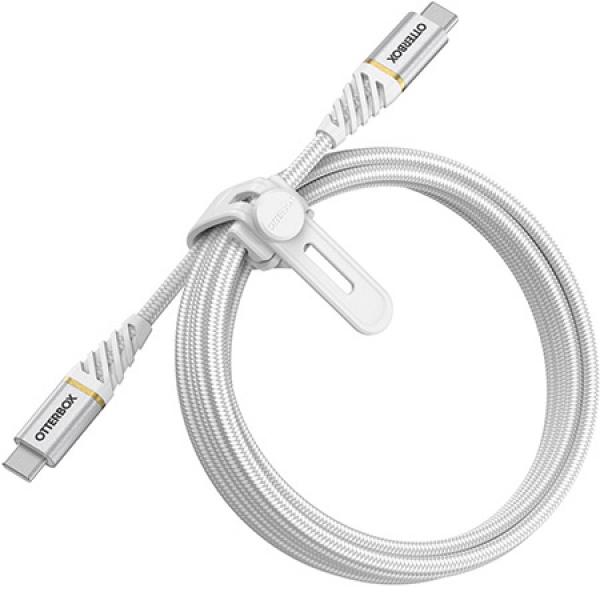 Cablu pentru incarcare si transfer de date Otterbox Premium 2xUSB Type-C 2m Alb 1 - lerato.ro