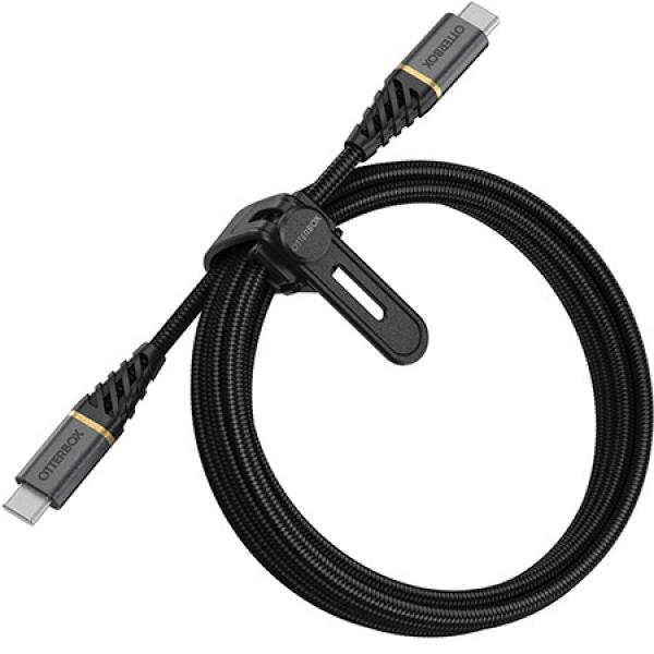 Cablu pentru incarcare si transfer de date Otterbox Premium 2xUSB Type-C 2m Negru