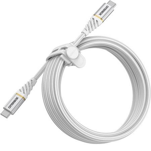 Cablu pentru incarcare si transfer de date Otterbox Premium 2xUSB Type-C 3m Alb 1 - lerato.ro