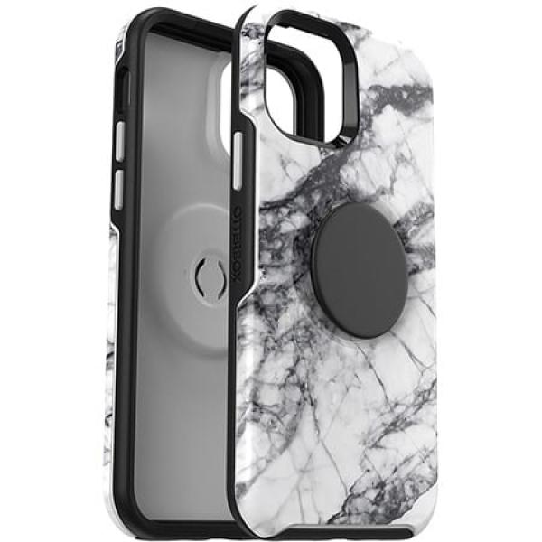 Carcasa Otterbox Pop Symmetry compatibila cu iPhone 12/12 Pro White Marble