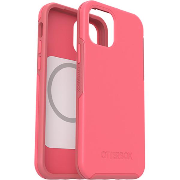 Carcasa antimicrobiana Otterbox Symmetry Plus iPhone 12/12 Pro, compatibila MagSafe, Tea Petal Pink