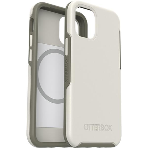 Carcasa antimicrobiana Otterbox Symmetry Plus compatibila cu iPhone 12 Mini, MagSafe, Spring Snow Beige 1 - lerato.ro
