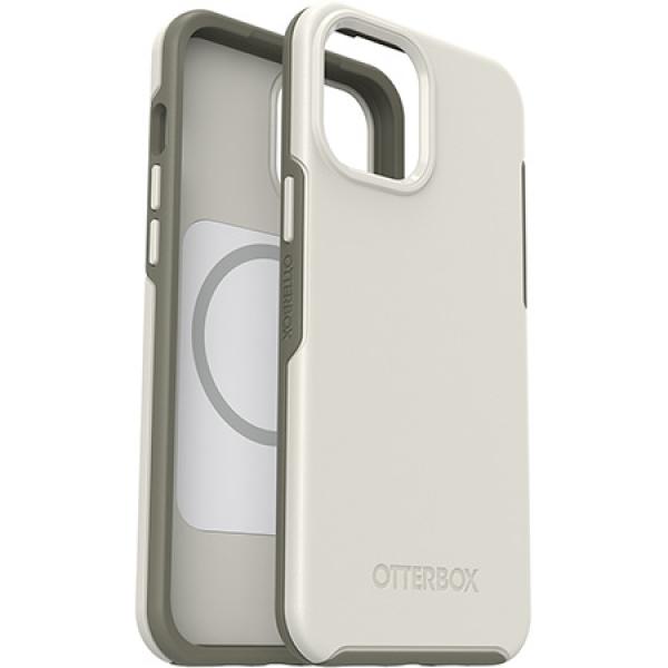 Carcasa antimicrobiana Otterbox Symmetry Plus compatibila cu iPhone 12 Pro Max, MagSafe, Spring Snow Beige