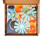 Kit STEAM Ozobot OzoGoes to the Sun, Earth & Moon, 1x tabla de joc, 4x carduri intrebari, 12x carduri cu informatii, 12x stickere, Multicolor 4 - lerato.ro