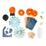 Kit STEAM Ozobot OzoGoes to the Sun, Earth & Moon, 1x tabla de joc, 4x carduri intrebari, 12x carduri cu informatii, 12x stickere, Multicolor 2 - lerato.ro