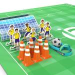 Covoras Ozobot Challenge Mat: Soccer destinat pentru robotelul Ozobot Evo, 61 × 84 cm, Graphics 5 - lerato.ro