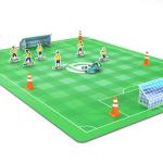 Covoras Ozobot Challenge Mat: Soccer destinat pentru robotelul Ozobot Evo, 61 × 84 cm, Graphics 9 - lerato.ro